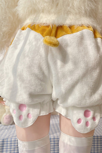 Sugar Girl - Kawaii Winter Lolita Warm Velvet Petticoat with Corgi Tail