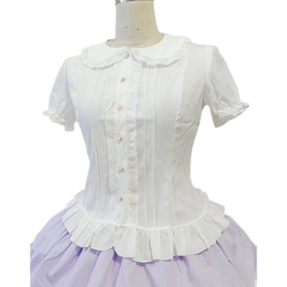 Sweet Angel - Daily Lolita White Short Sleeve Shirt