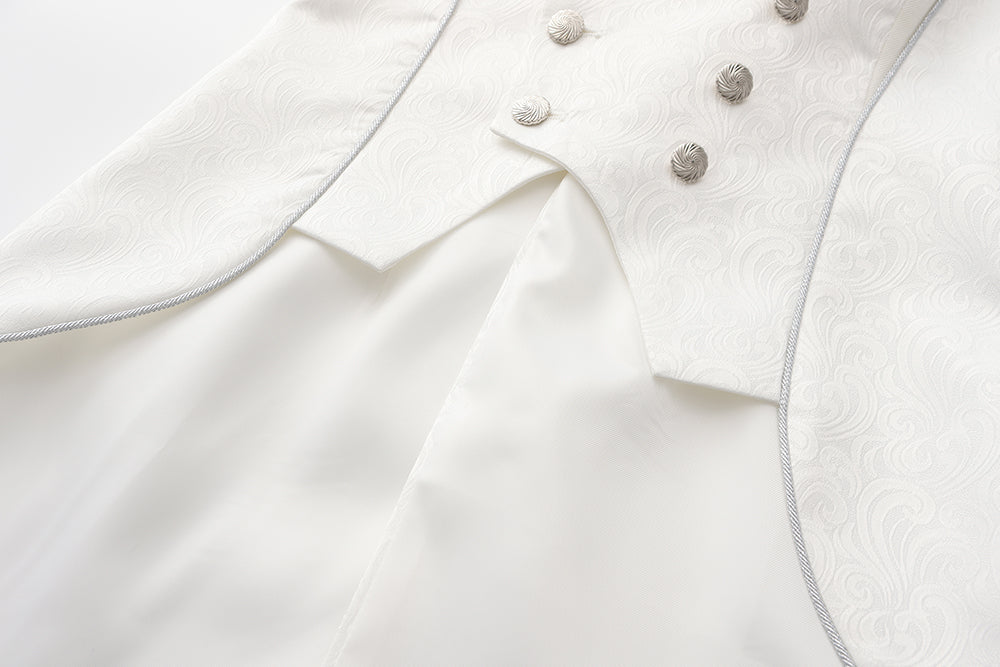 Immortal Thorn - Subtle Prejudice - Ouji Lolita Long Coat Hight-Low Hem with a Back Bow