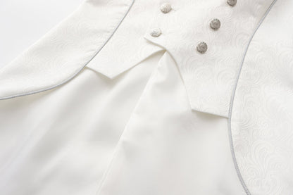 Immortal Thorn - Subtle Prejudice - Ouji Lolita Long Coat Hight-Low Hem with a Back Bow