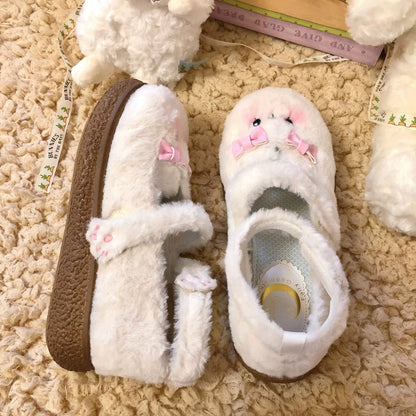 Fairy Godmother - Cute Plush Warm Round Toe Lolita Soft Sole Shoes