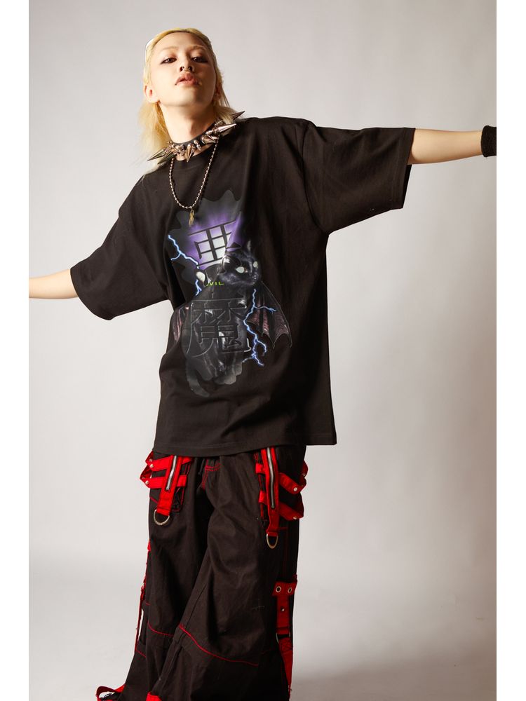 Angel and Devil loose T-shirt【s0000001845】