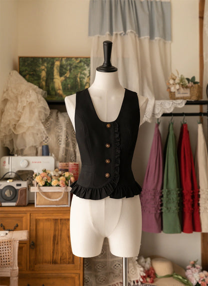 Forest Wardrobe - Forest Basket - Elegant Lolita Vest Autumn/Winter Versatile Waistcoat