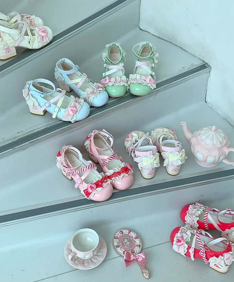 Aimee - Strawberry Limited 2.0 - Sweet Lolita Mary Jane Heel Shoes