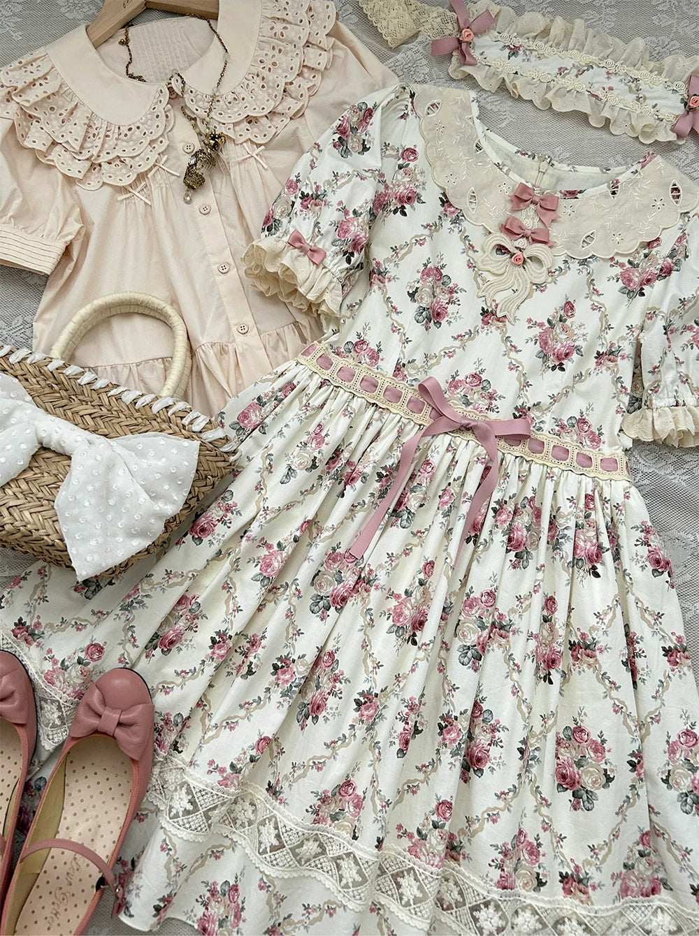 Miss Point - Customized Elegant Lolita OP Dress Cute Daily Girl Short Lolita Dress