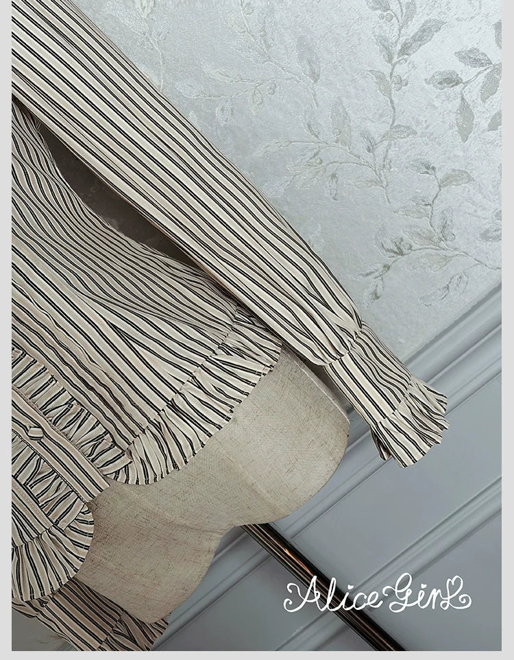 Alice Girl - Duke of Victoria - Classic Lolita Striped Blouse