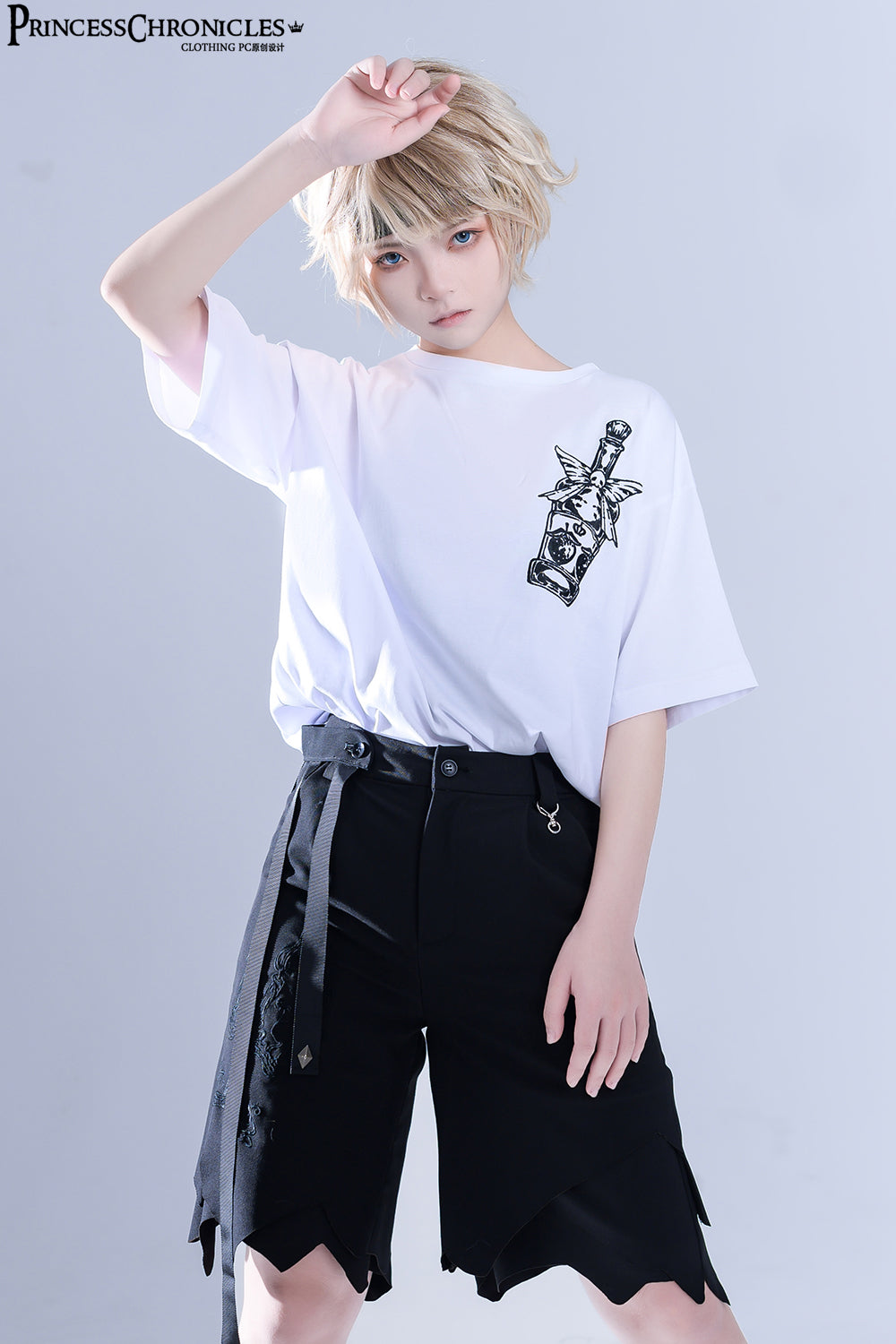 Princess Chronicles - Ouji Lolita White Short Sleeve Shirt