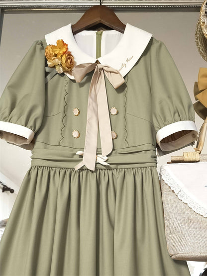 EESSILY - The Spring of Champs Elysees - Elegant Lolita Floral Embroidered OP