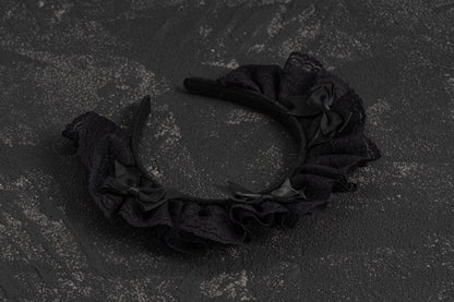 Strange Sugar - Gothic Lolita Lace Black Headband