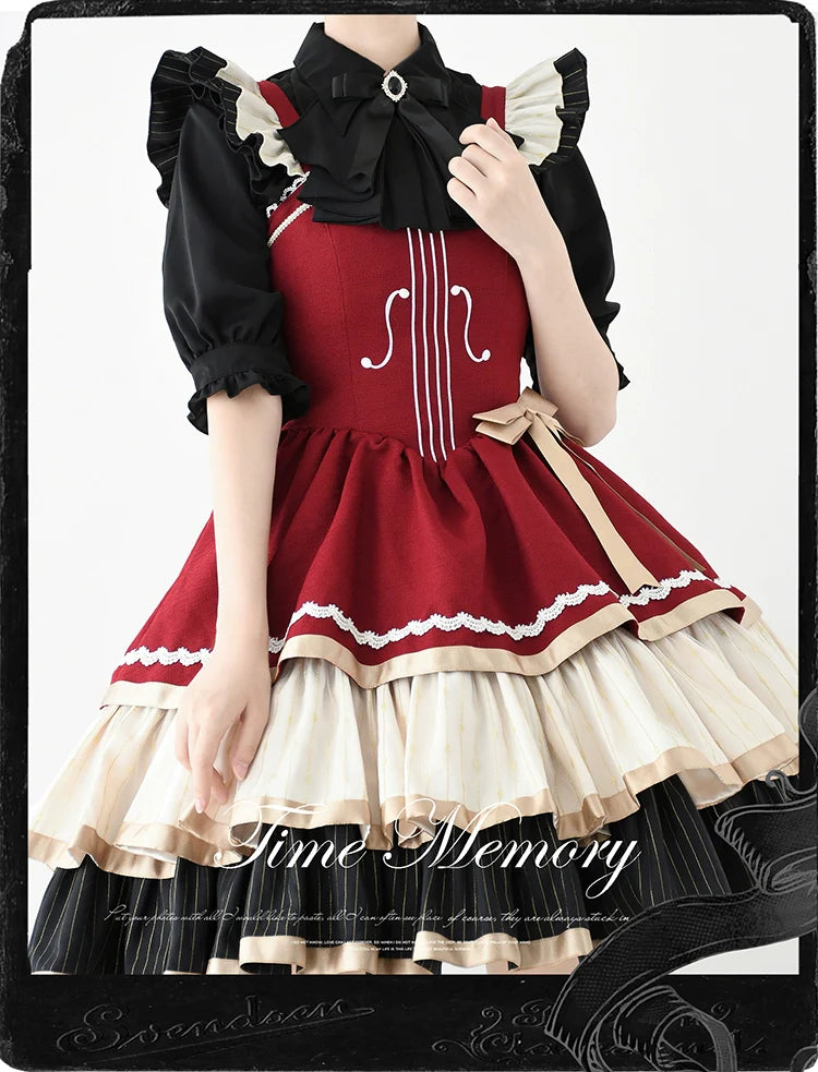 Time Memory - Earl Girl - Chiffon Classic Lolita Shirt, Mid-Length Mutton Sleeves
