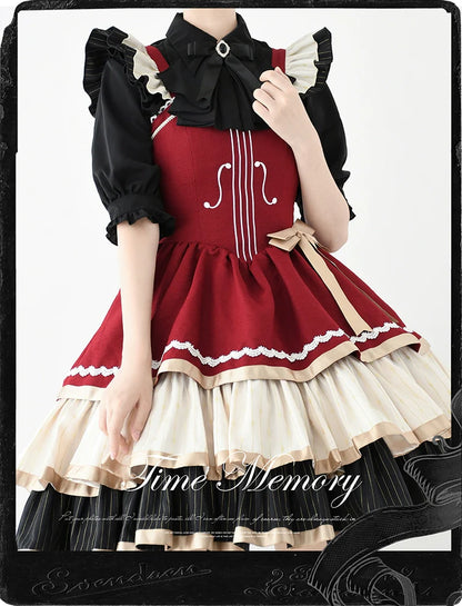Time Memory - Earl Girl - Chiffon Classic Lolita Shirt, Mid-Length Mutton Sleeves
