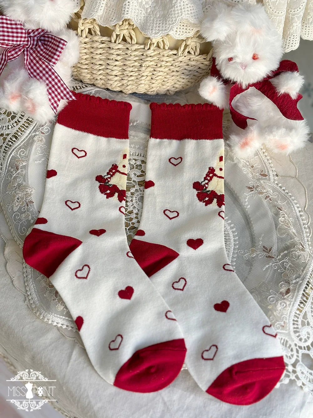 Miss Point - Forest Berry Bunny - Classic Lolita Accessory Cute Rabbit BNT KC and Brooch