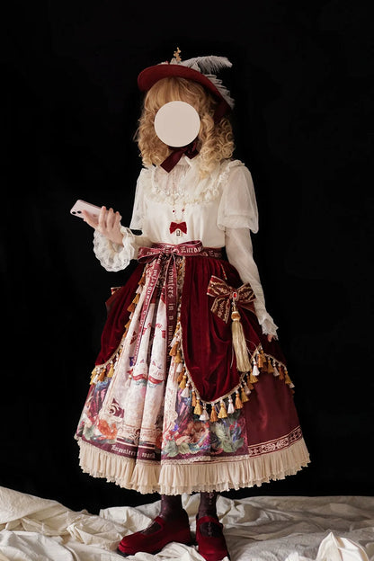 Miss Point - Kaleidoscope - Classical Lolita Shirt Dot Gauze Detachable Puff Sleeve Blouse Customized