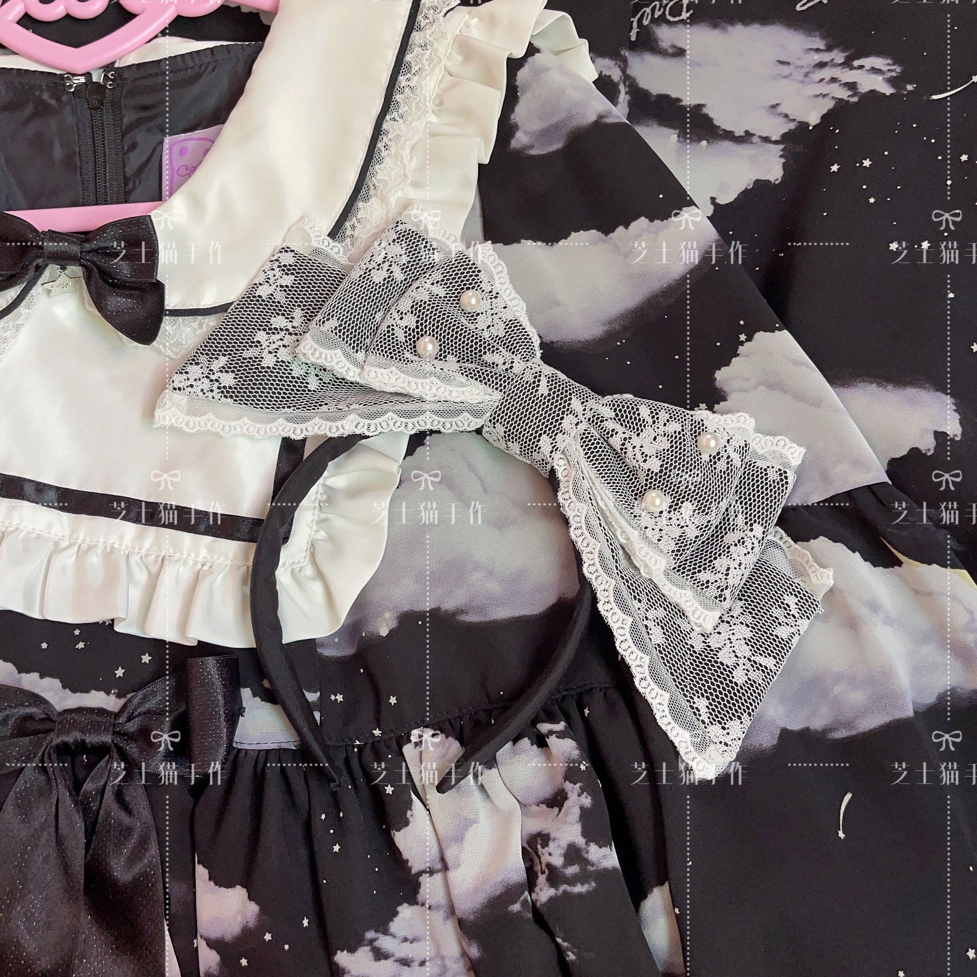 Cheese Cat - Sweet Lolita KC Lace Butterfly Lolita KC with Pearl