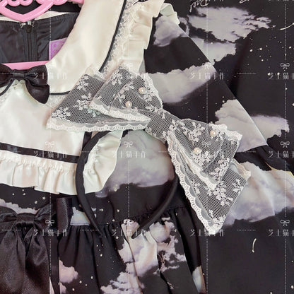 Cheese Cat - Sweet Lolita KC Lace Butterfly Lolita KC with Pearl