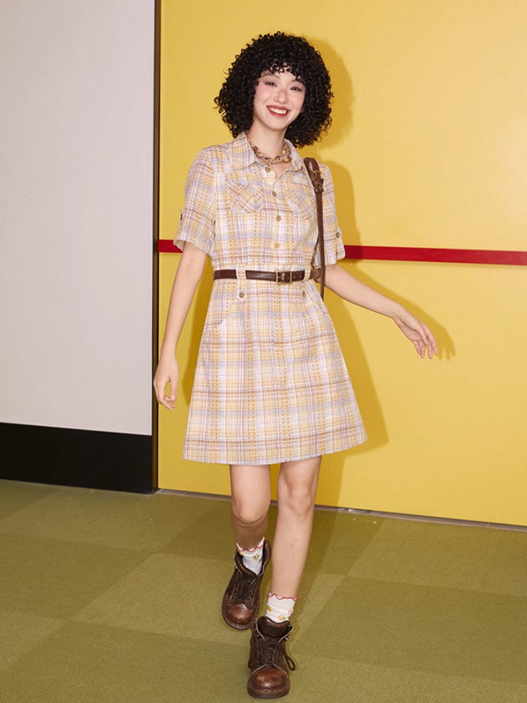 Striped cotton dress【s0000007405】