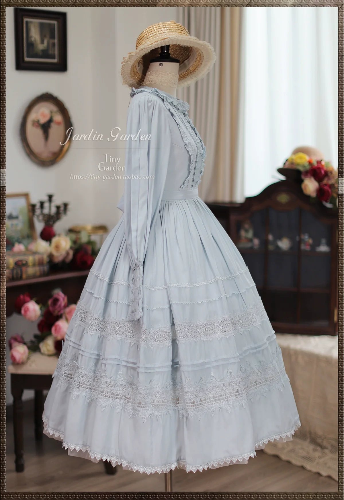 Tiny Garden - Spring Whispers - Elegant Lolita OP Dress French Style Long/Short Sleeve