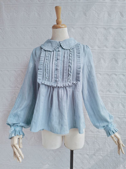 Yilia - J-fashion Ruffle Cotton Lolita Blouse