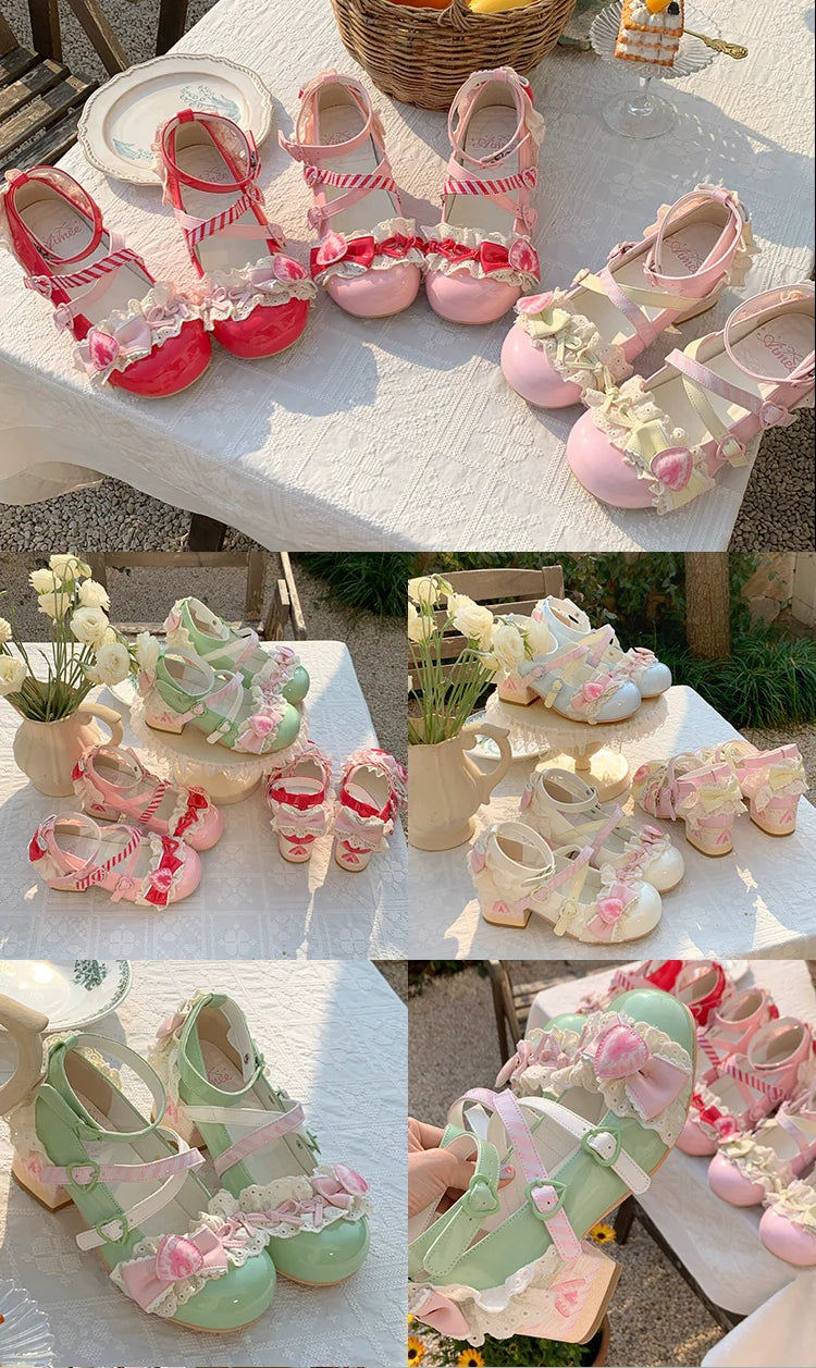 Aimee - Strawberry Limited 2.0 - Sweet Lolita Mary Jane Heel Shoes