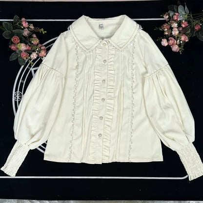 DMFS Lolita - Classic Lolita Blouse Mutton Sleeves Lolita Shirt