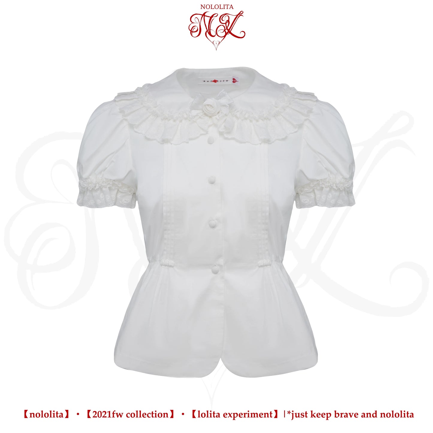 Nololita - Nightingale - Old School Lolita Shirt with Detachable Sleeves