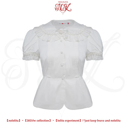 Nololita - Nightingale - Old School Lolita Shirt with Detachable Sleeves