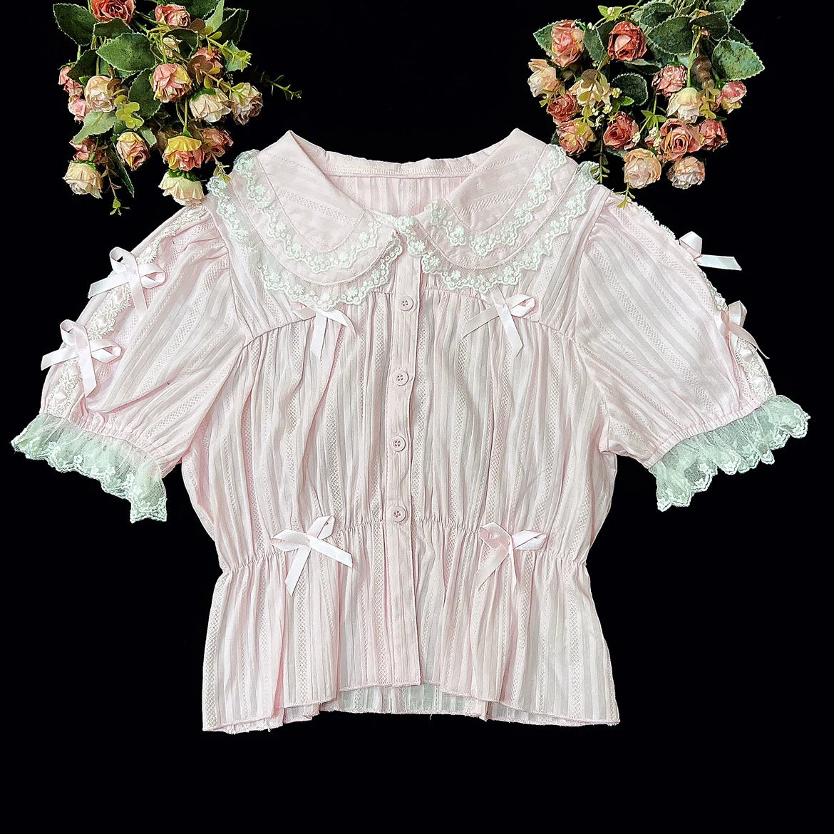 DMFS Lolita - Sweet Lolita Shirt Doll Collar Blouse High-waisted