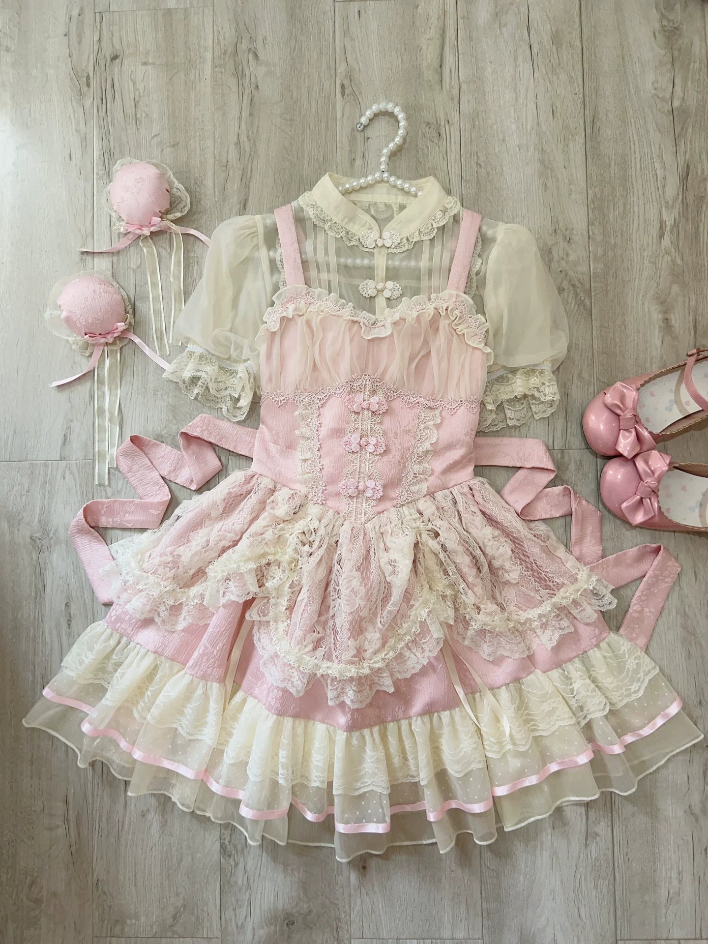 Sugar Girl - Hua Ji Fu Lei - Chinese Style Lolita JSK Dress Ballet Style Innerwear Set