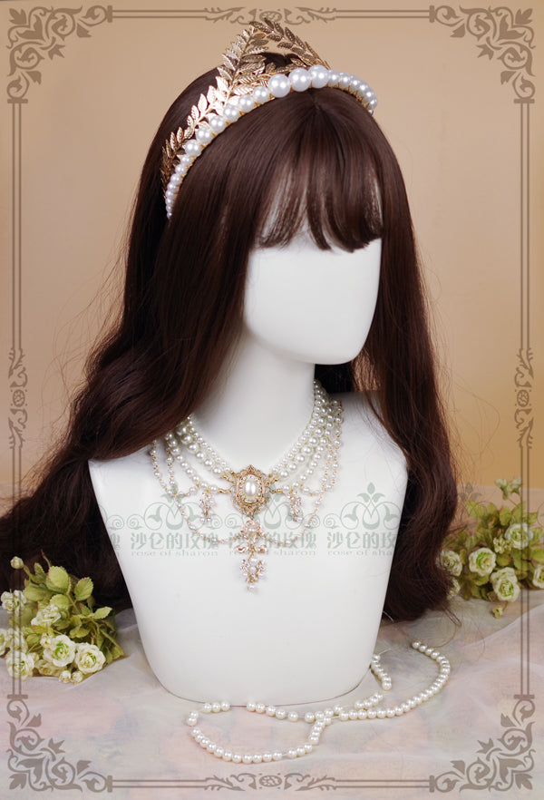 Rose of Sharon - Baroque Layered Pearl Lolita Necklace