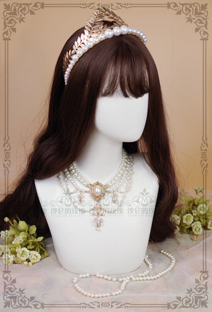 Rose of Sharon - Baroque Layered Pearl Lolita Necklace