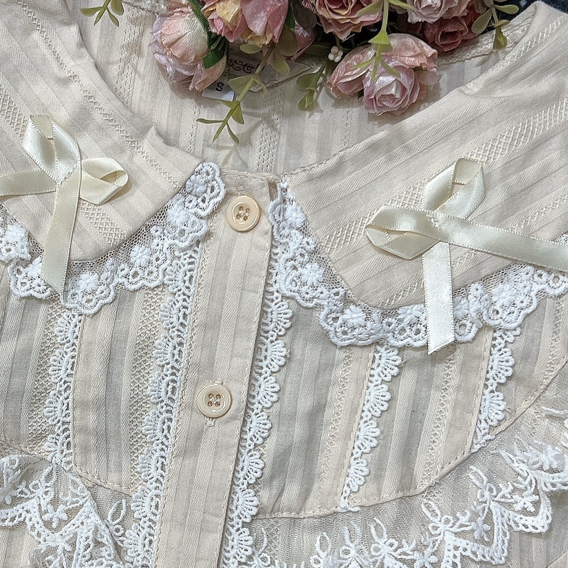 DMFS Lolita - Summer Short Sleeve Cotton Lolita Blouse