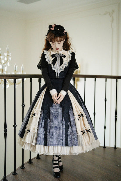 Letters from Unknown Star - Church Bell - Elegant Lolita OP Dress Long Sleeve Spring Autumn
