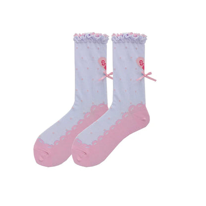 Roji Roji - Sweet Lolita Socks Cute Lolita Short Socks With Polka Dot