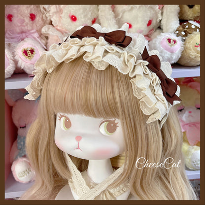 Cheese Cat - Doll Lullaby Tabby Cat Cotton Lolita Headdress