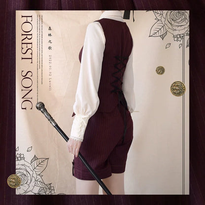 Forest Song - Griffin's Appointment - Vintage Lolita Vest Swallow Tail Vest