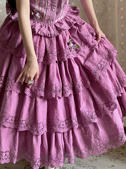 Miss Point - Forest Waltz - Classic Lolita Tiered Skirt Multi-layer Embroidered SK