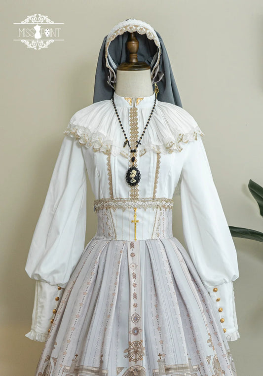 Miss Point - Demon Hunting Notes - Elegant Lolita Blouse Ruffled Collar