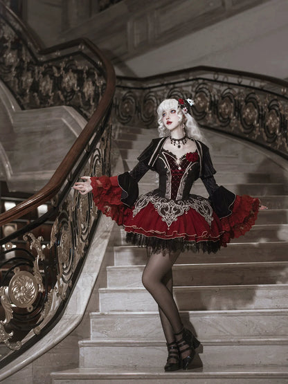 Letters from Unknown Star - Blood Feast - Gothic Lolita JSK Suit Daily Goth Dress