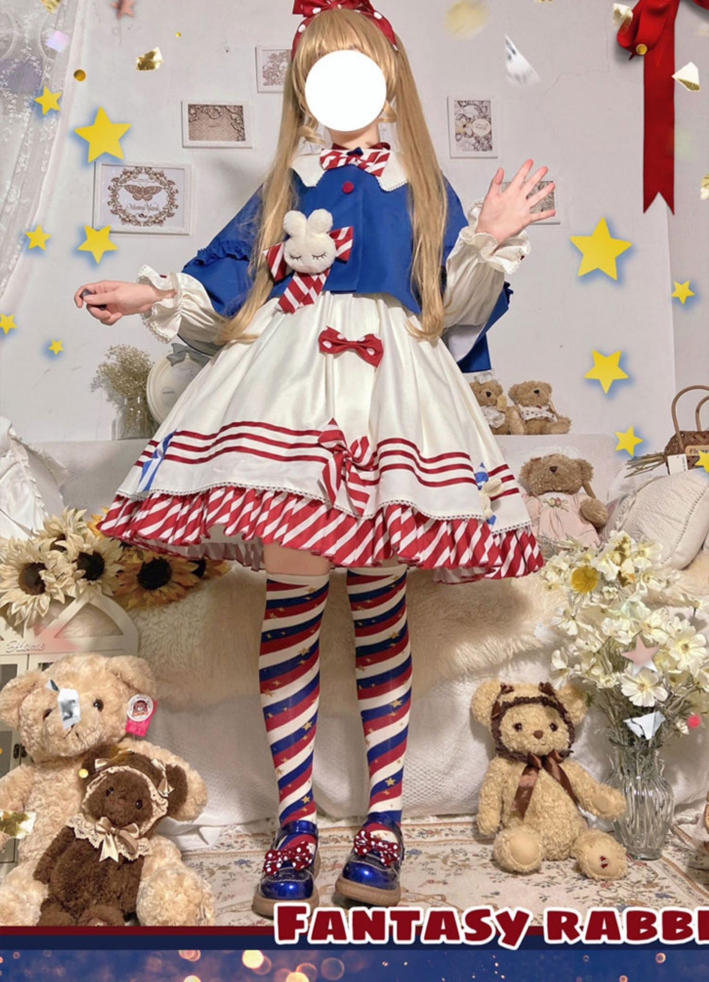 Yukine's Box - Macaron Lolita Cute Stripe Socks