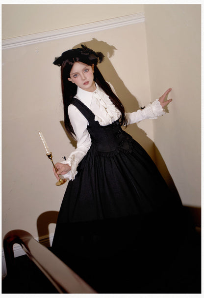 With PUJI - Silent Whisper - Classic Lolita Bust-supporting Long Dress, Shirt