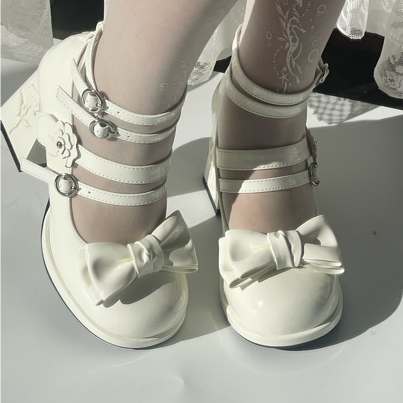 Dreamland - Whispers of the Rose - Daily Lolita Platform Heels Shoes with Relief Rose