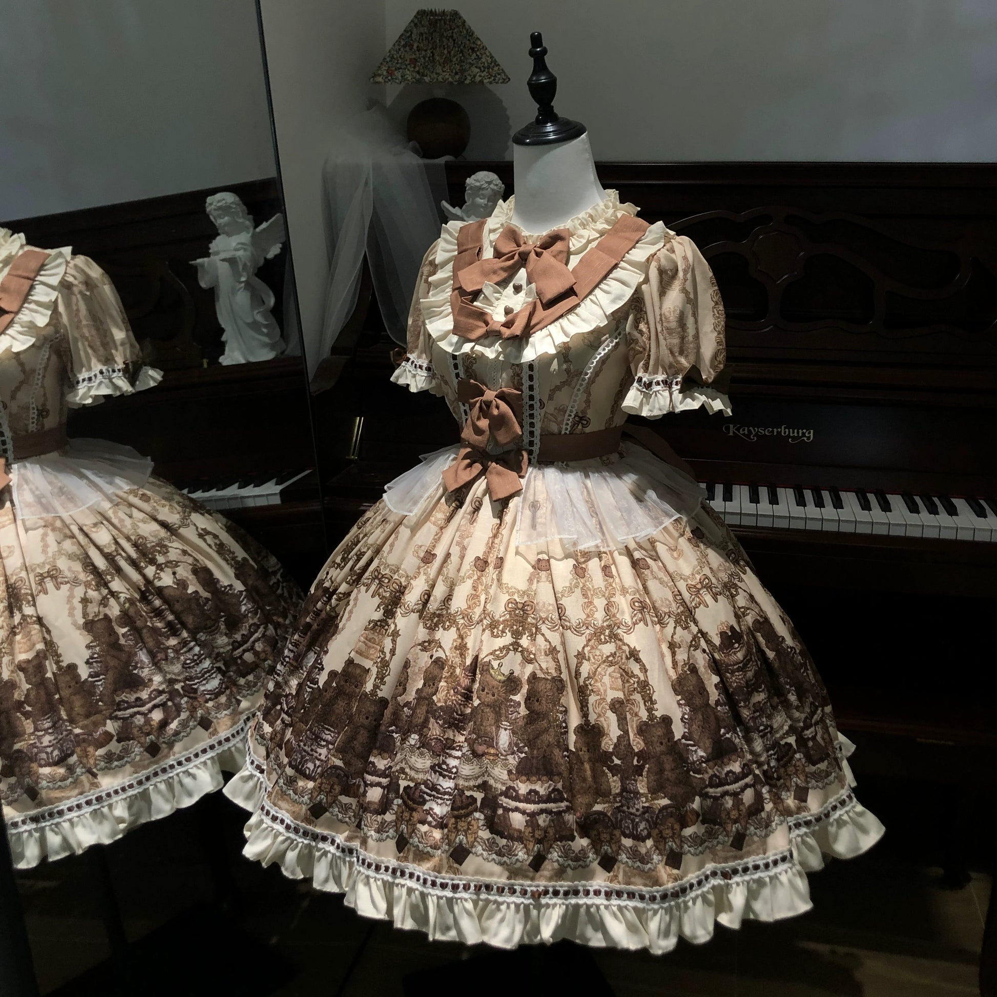 Doll Poem - Old School Lolita Printed OP, Zipper Clousure
