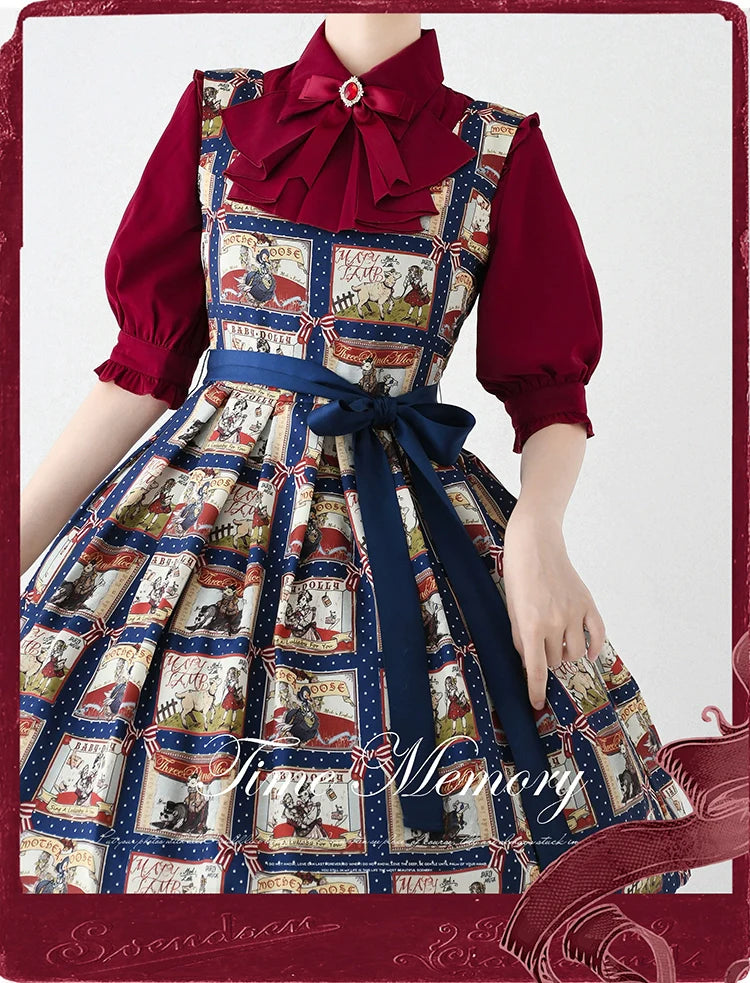 Time Memory - Earl Girl - Chiffon Classic Lolita Shirt, Mid-Length Mutton Sleeves