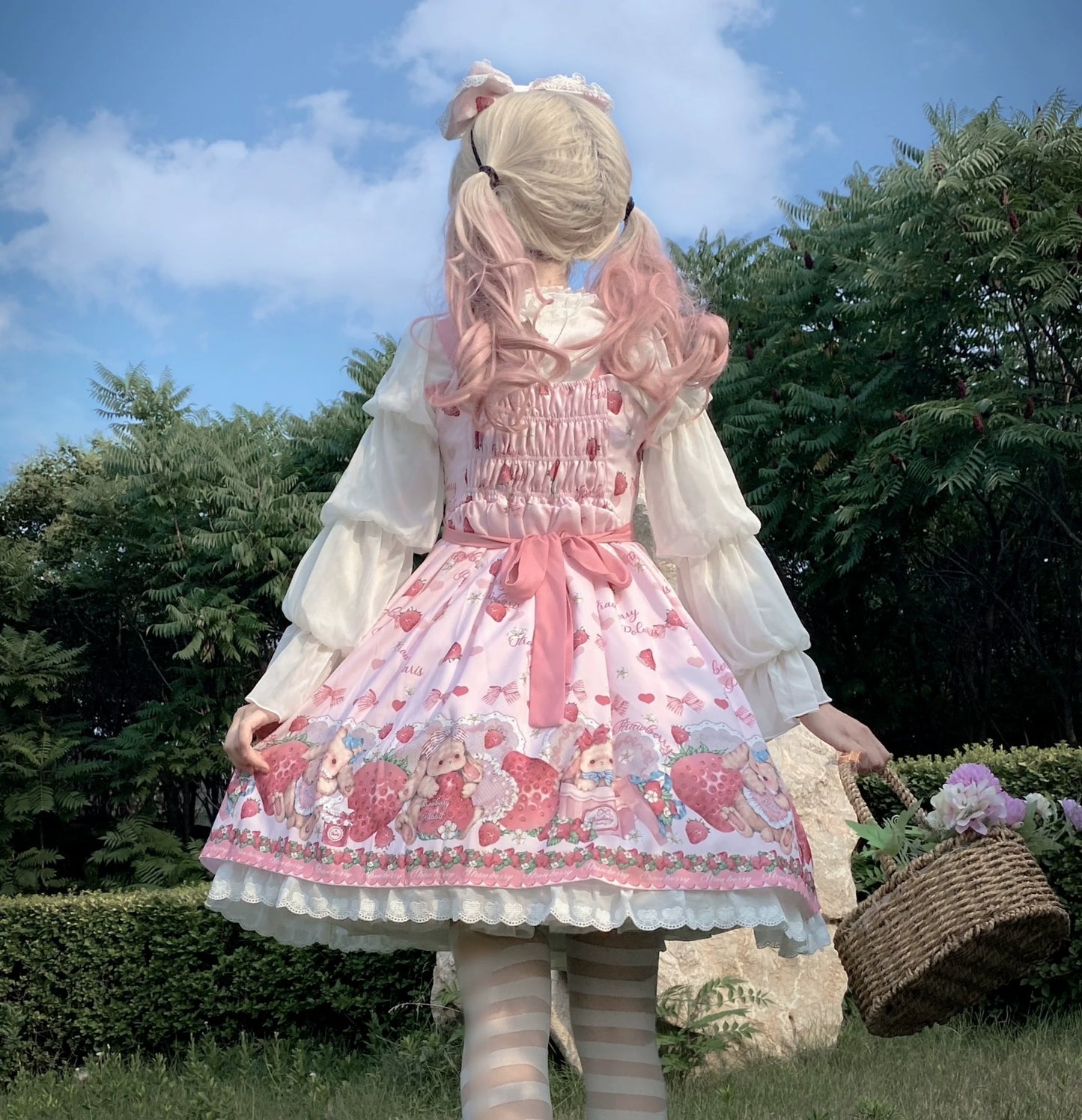 Polaris Lolita - Rabbit Berry Gift Box - Sweet Lolita JSK Pink Lolita Dress
