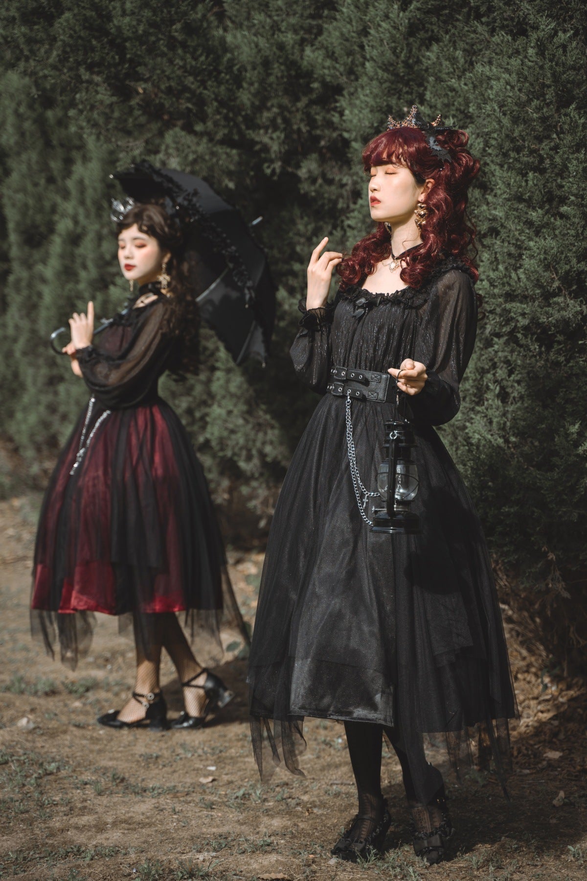 Cornfield Lolita - The Girl Assassin - Halloween Gothic Lolita Irregularly Hemline Dress