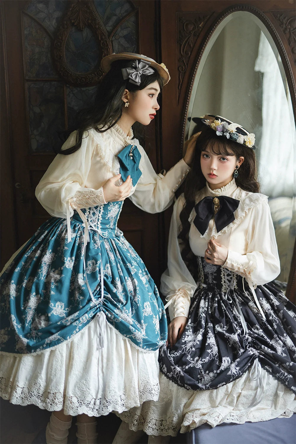 Miss Point - Customized Vintage Lolita Skirt Elegant Pullover Fishbone SK