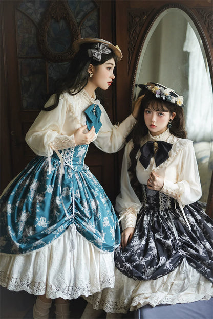 Miss Point - Customized Vintage Lolita Skirt Elegant Pullover Fishbone SK