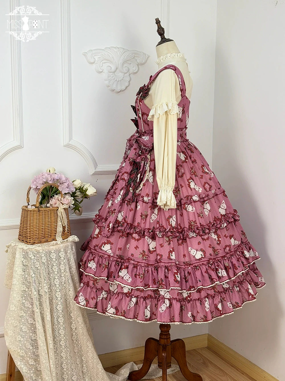 Miss Point - Forest Berry Bunny - Sweet Lolita JSK Elegant Bunny Print Dress