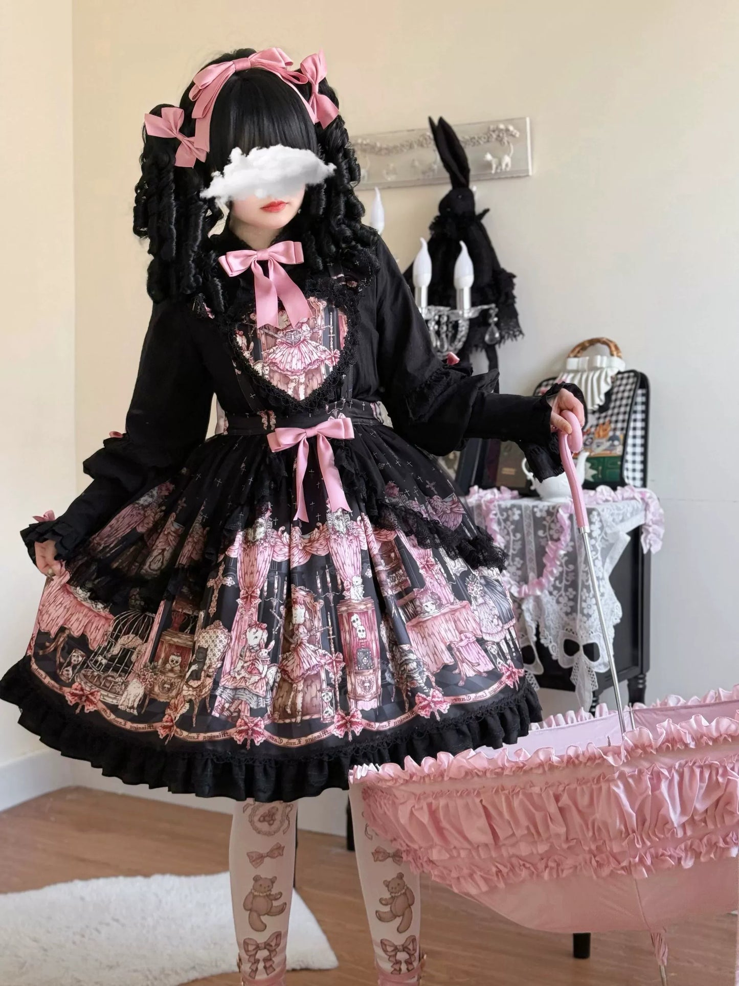 Uncle's Workshop - Missing Lamb Case - Gothic Lolita Dress Set with Sheep Prints