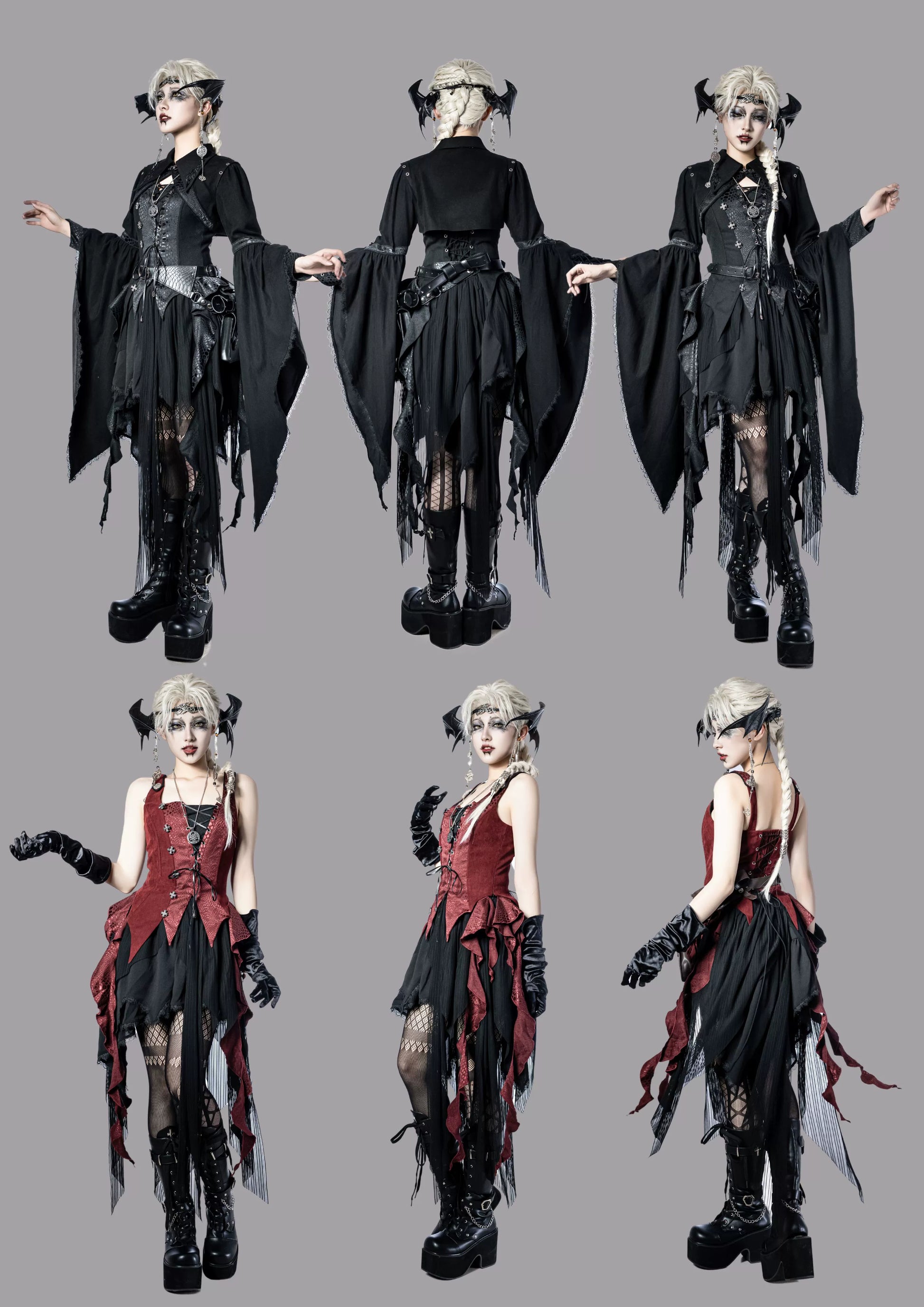 Wuyuzhe - Dragoon Knight 3.0 Version - Western Fantasy Style Lolita Irregular Skirt Set Lolita Vest